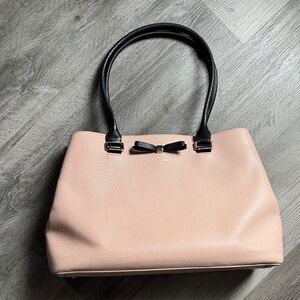 Elegant Pink Leather Tote Bag
